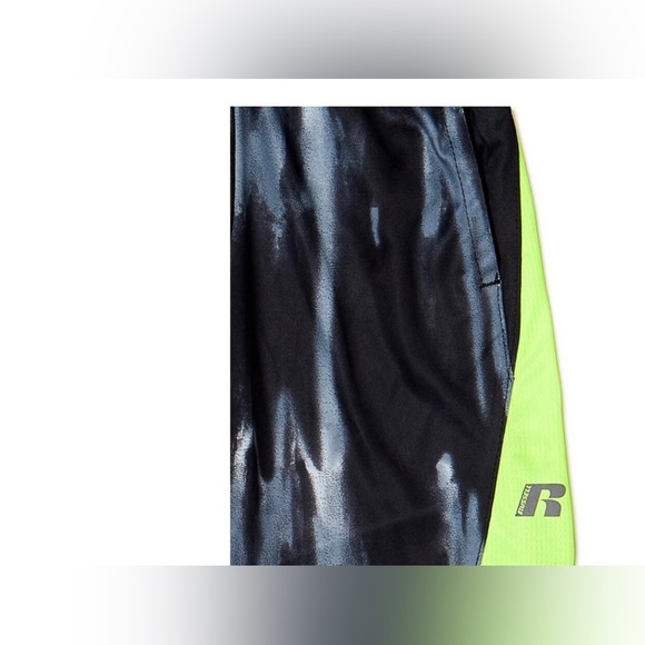 Big Boy’s Black green tie‎ dye effect Moisture-wicking Active Shorts size XXL 18 - Picture 4 of 5